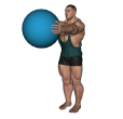 Squat - Fitness Ball Standing Close Feet